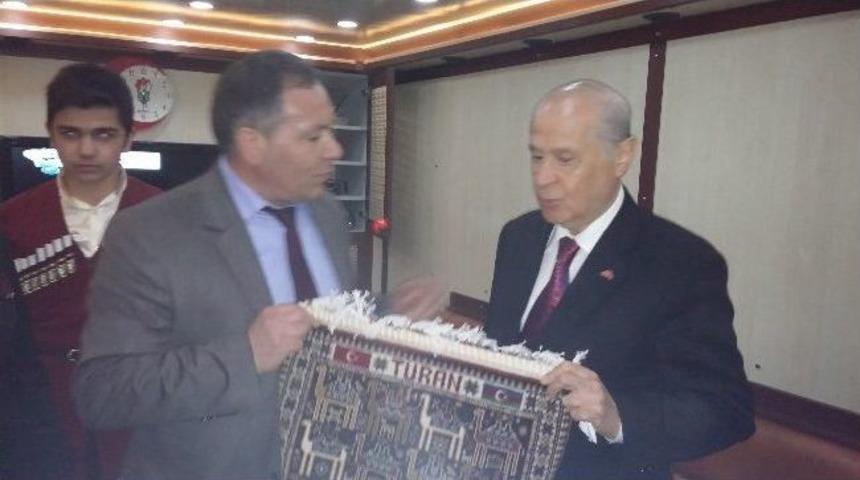 Bdm'den Bah&ccedil;eli'ye "turan" Yazılı İpek Halı