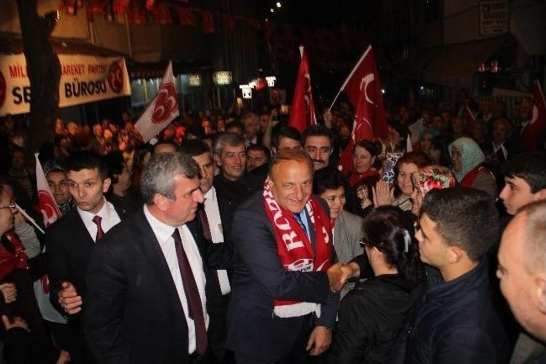 Oktay Vural &Ccedil;an&rsquo;da Halka Hitap Etti