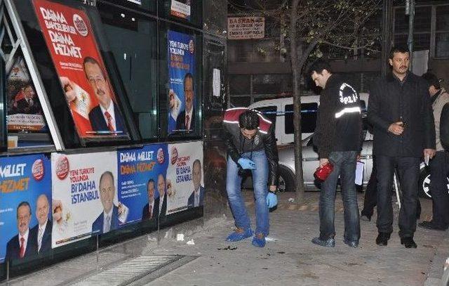 Bahçelievler'de Ak Parti Seçim Bürosuna Molotof Kokteyli Saldırı