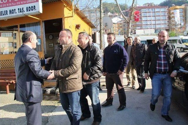 Giresun Bağımsız Belediye Başkan Adayı Serkan Özdemir, Şoför Esnafıyla Buluştu