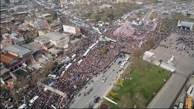 Ak Parti Mitingi Havadan Görüntülendi