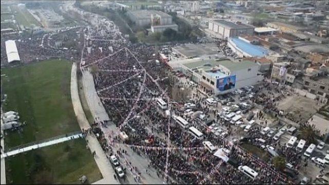 Ak Parti Mitingi Havadan Görüntülendi