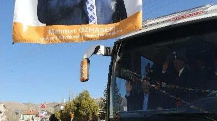 Başkan &Ouml;zhaseki Sarız Ve Pınarbaşı Mitinglerinde Kayseri'ye Yaptıklarını Anlattı