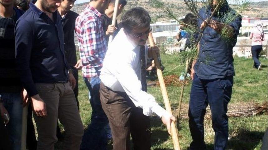 Ga&uuml;n Naci Top&ccedil;uoğlu Myo&rsquo;da 400 Fidan Dikildi