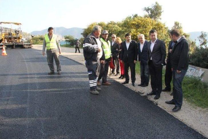Bodrum'da Asfaltlama Çalışmaları Devam Ediyor G1