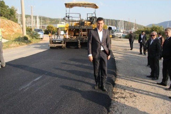 Bodrum'da Asfaltlama Çalışmaları Devam Ediyor G2