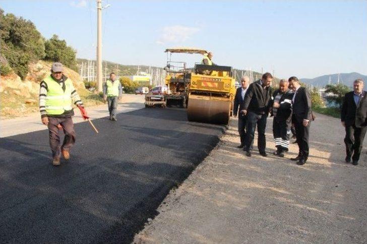 Bodrum'da Asfaltlama Çalışmaları Devam Ediyor G3
