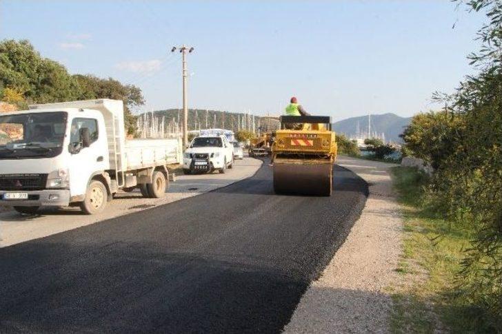 Bodrum'da Asfaltlama Çalışmaları Devam Ediyor G4