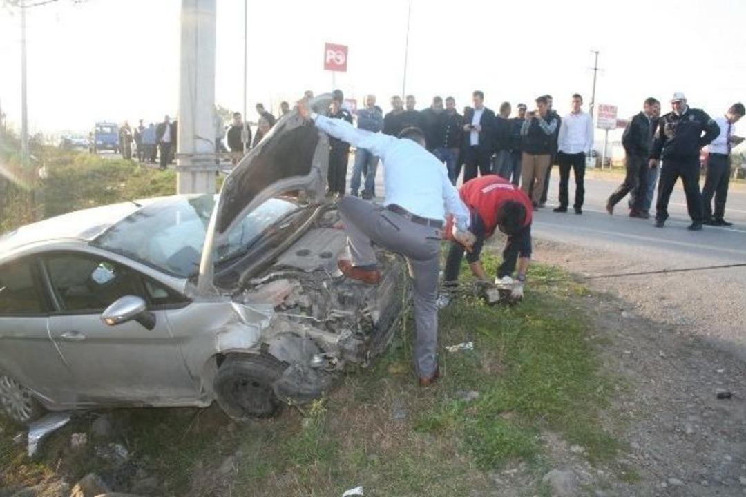 &Ccedil;arşamba'da Trafik Kazası: 3 Yaralı