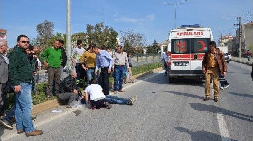 Bafra&rsquo;da Kaza: 2 Yaralı