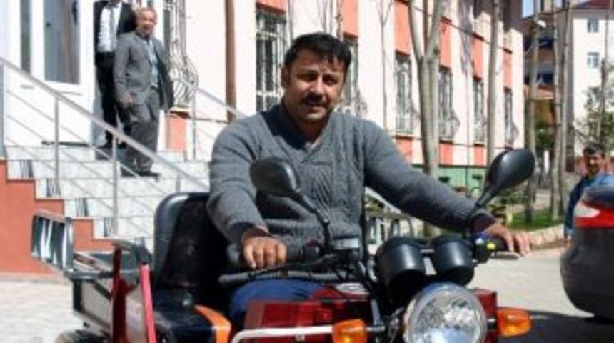 Gemerekli Engelli Yeni Motosikletine Kavuştu