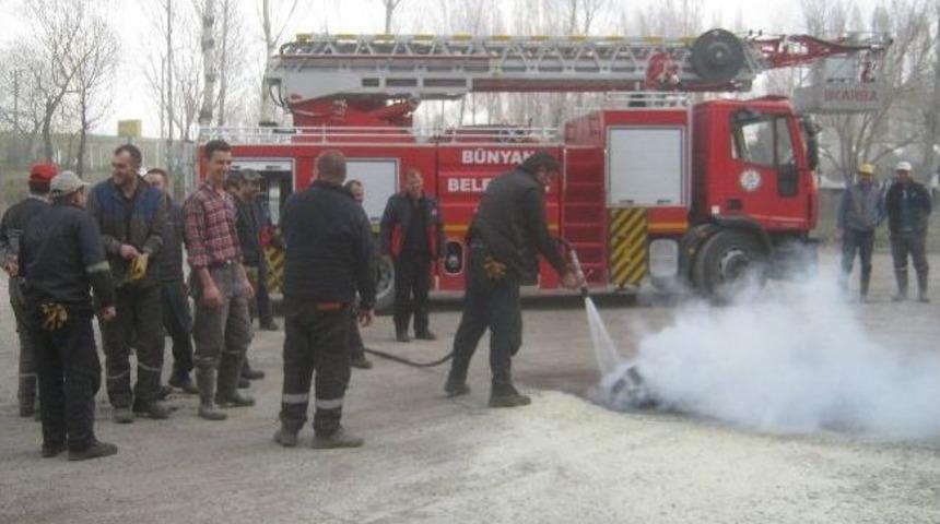 Bünsa’da Yangın Tatbikatı