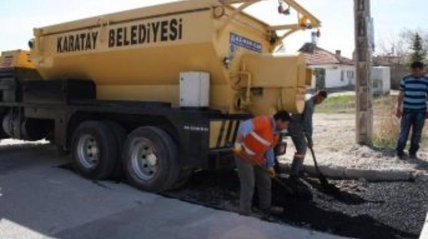Karatay’da Asfalt Onarım Çalışmaları Sürüyor