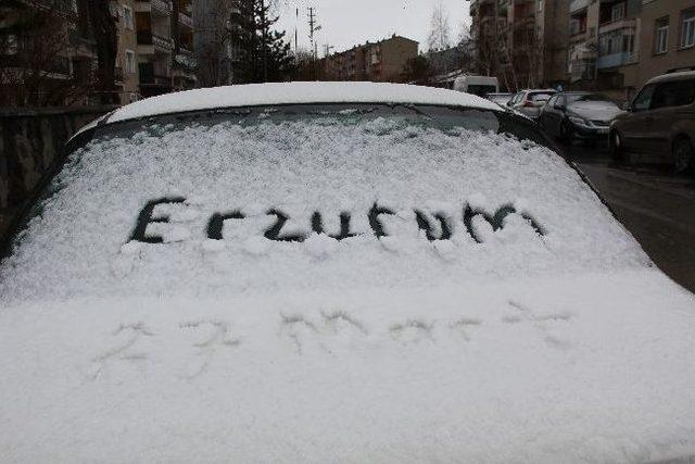 Erzurum’da Kar Yağışı