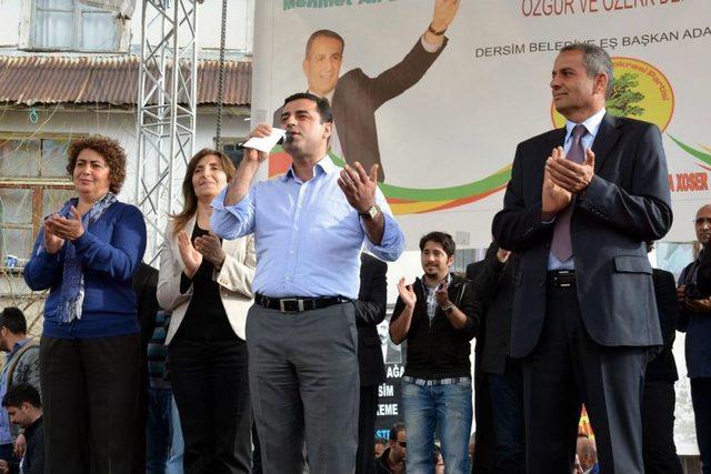 BDP Eş Genel Başkanı Demirtaş, Tunceli'de