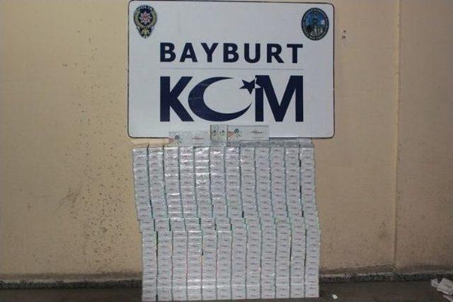 Bayburt'ta 3 Bin Paket Kaçak Sigara Ele Geçirildi