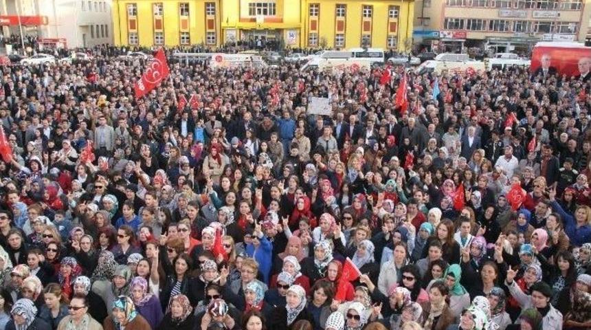 Mhp Yozgat&rsquo;ta Belediye Başkan Adayı Bektaş&rsquo;a Destek Y&uuml;r&uuml;y&uuml;ş&uuml; D&uuml;zenledi