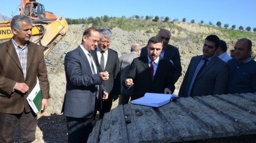 Dsi 13.b&ouml;lge M&uuml;d&uuml;r&uuml; &Ouml;zg&uuml;r, İ&ccedil;me Suyu İnşaatında İnceleme Yaptı
