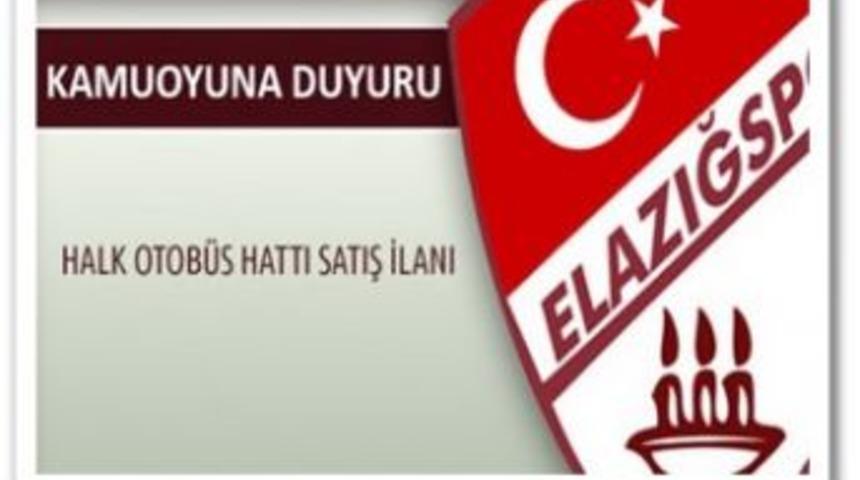 Elazığspor'a ait hatlar satışa &ccedil;ıkarılıyor