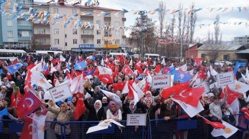 Ak Parti Kağızman&rsquo;da Se&ccedil;im Mitingini Yaptı