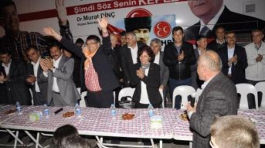 Mhp Adayı Din&ccedil;&rsquo;ten Teşekk&uuml;r