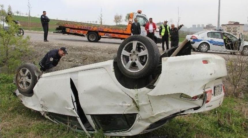 Otomobil Takla Attı: 1 Yaralı