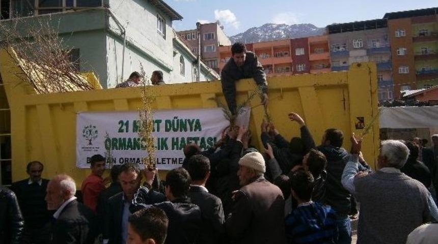 Sason&rsquo;da 4 Bin 500 Fidan Dağıtımı Yapıldı