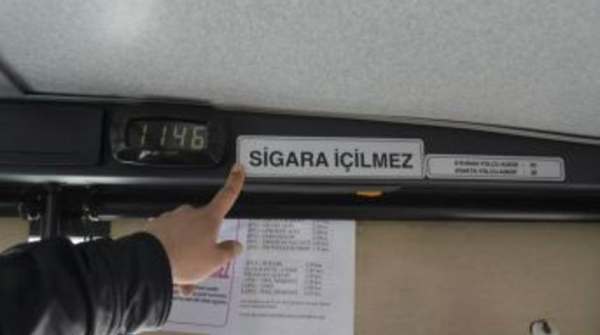 Halk Otob&uuml;slerine sigara cezası kesildi