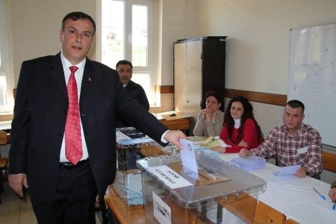 Nazilli&rsquo;de Başkan Adayları Oyunu Kullandı