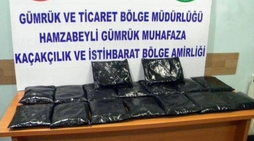 Hamzabeyli'de Tır'da Valiz İ&ccedil;inde 20 Kilo Ecxtacy Hap Bulundu