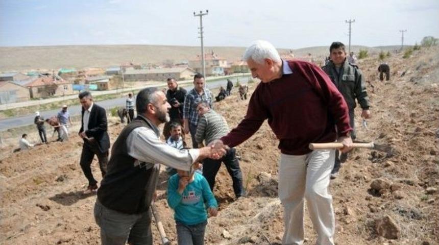 Karaman&rsquo;da Hacı Adayları Fidan Dikti