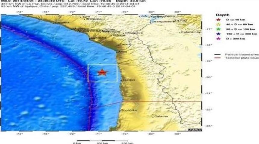 Afad&rsquo;tan Şili Depremi Ve B&ouml;lgedeki Deprem Aktivitesine İlişkin Teknik Analiz