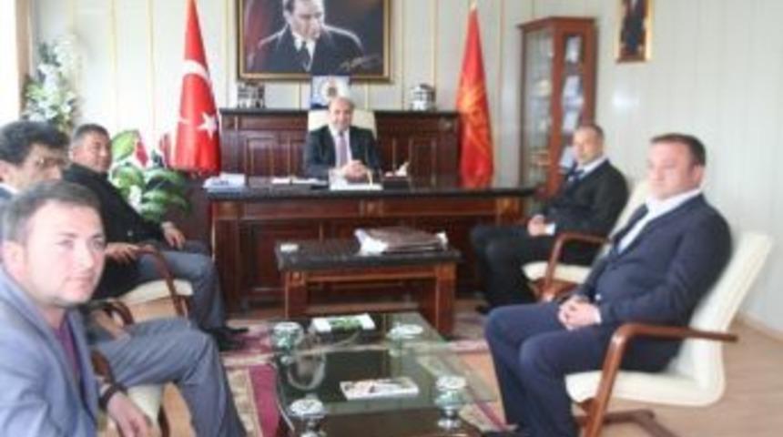 Osmaneli Şof&ouml;rler Odası'ndan Kaymakam &Ccedil;akıcı'ya Nezaket Ziyareti