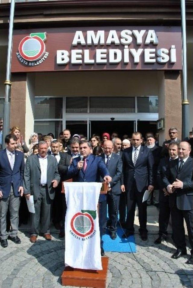 Amasya da Mazbatasını Alan Başkana Mehterli Karşılama 1
