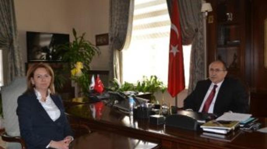 Sosyal G&uuml;venlik İl M&uuml;d&uuml;r&uuml; Nesrin Aras Vali Savaş&rsquo;ı Ziyaret Etti