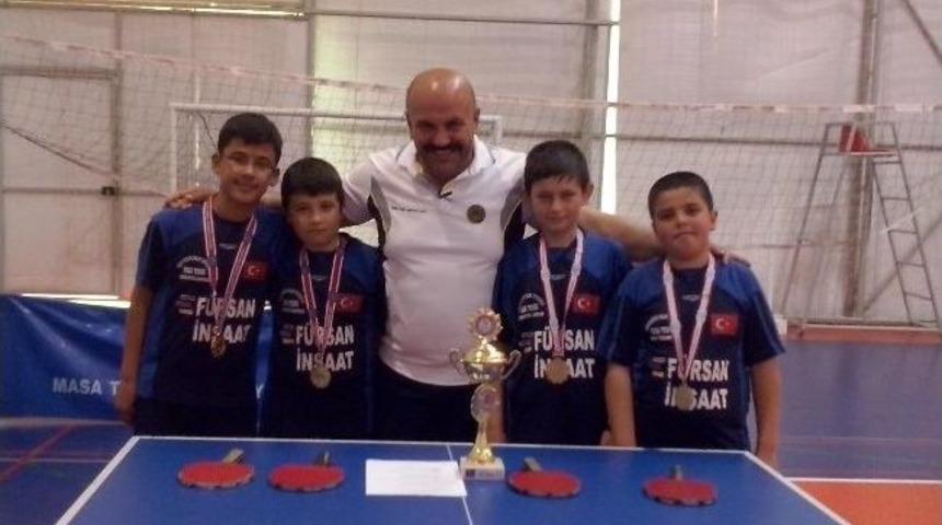 Masa Tenisinde Yazır Fevziye Polat İlk&ouml;ğretim Okulu Antalya Şampiyonu Oldu