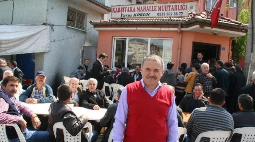 Yeniden Se&ccedil;ilen Muhtardan Mahalle Halkına Et Ziyafeti