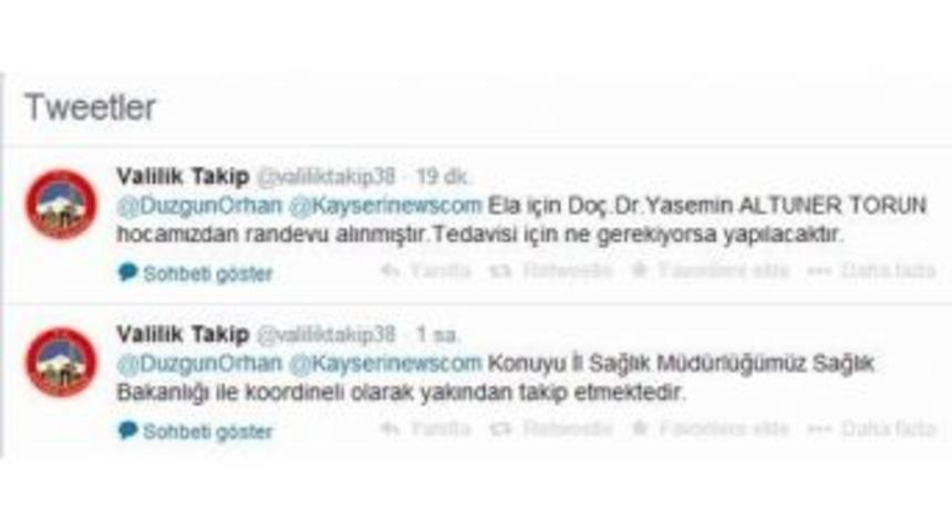 Ela Naz'a Kayseri Valiliği Sahip &Ccedil;ıktı