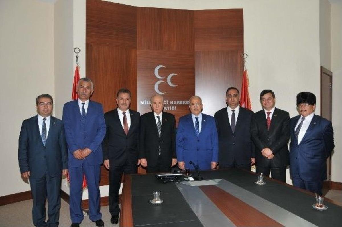 Mhp&rsquo;li Belediye Başkanlarından Bah&ccedil;eli&rsquo;ye Ziyaret