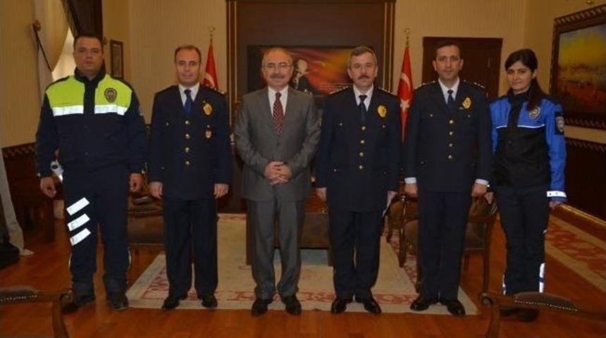 Kırklareli İl Emniyet M&uuml;d&uuml;rl&uuml;ğ&uuml;&rsquo;nden Vali Yaman&rsquo;a Ziyaret