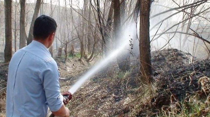 Aksaray&rsquo;da Ormanlık Alanda Yangın