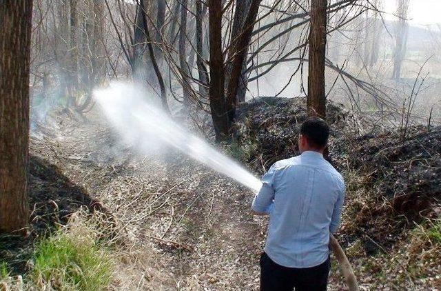 Aksaray’da Ormanlık Alanda Yangın