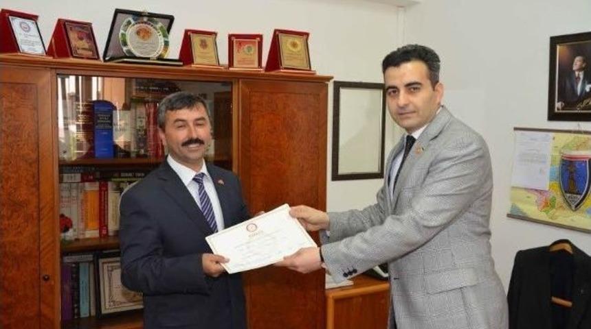 Pazarlar Belediye Başkanı Erdoğan Mazbatasını Aldı