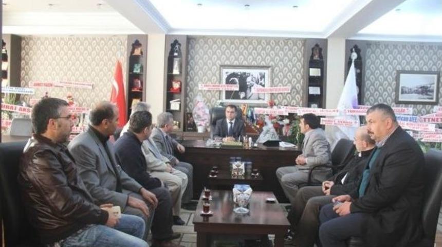 Esnaf Ve Sanatk&acirc;rlar Odasından Başkan Aksoy&rsquo;a Hayırlı Olsun Ziyareti