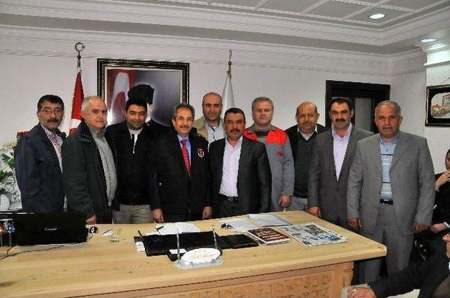 Başkan Akkaya&rsquo;ya Tebrik Ziyaretleri S&uuml;r&uuml;yor 3