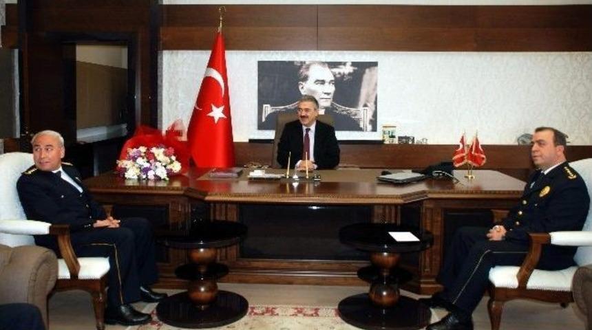 Aydın Polsinden Vali Ayyıldız&rsquo;a Polis Haftası Ziyareti