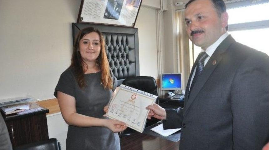 Soma Belediye Başkanı Ergene 3'&uuml;nc&uuml; D&ouml;nem Mazbatasını Aldı