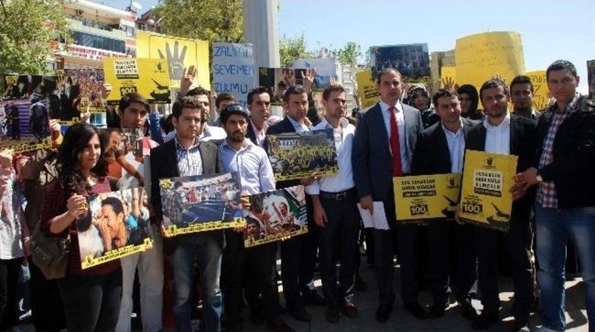 Aydın&rsquo;da Ak Parti&rsquo;li Gen&ccedil;ler Mısır&rsquo;daki İdam Kararları Kınadı