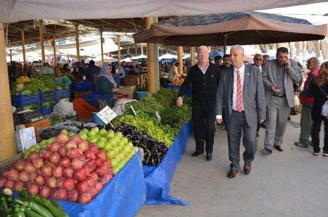 S&ouml;ke Belediye Başkanı S&uuml;leyman Toyran&rsquo;dan İlk Ziyaret Pazaryerine 1