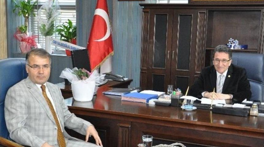 Kaymakamlardan Başkan Saka&rsquo;ya Ziyaret